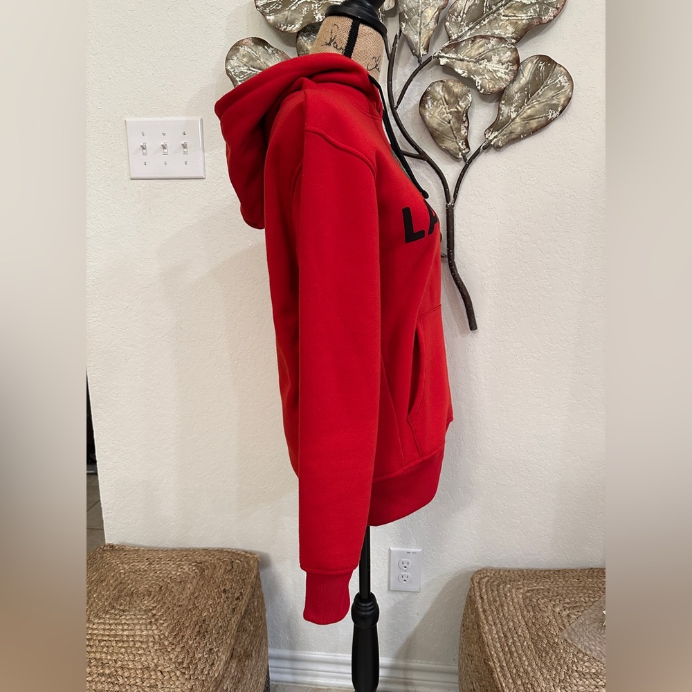 NWOT Lacoste Red Logo Pullover Hoodie Sweatshirt - Picture 4 of 6